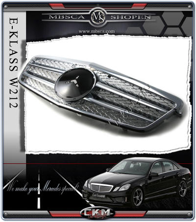 E-Klass - W212 09- - Avant sport grill med stjärna 1st Krom