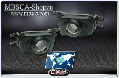 E-Klass - W210 96-01 - Klarglas Dimljus projector Svarta 2st
